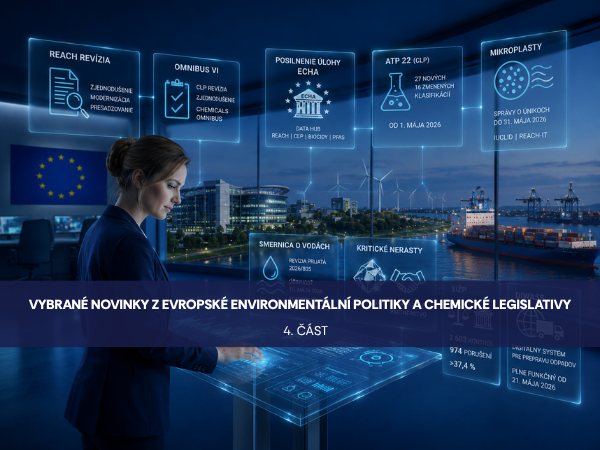 Vybrané novinky z evropské environmentální politiky a chemické legislativy – IV. část